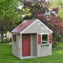 Wendi Toys Kinderspielhaus Krokodil mit Fenster und Veranda im Garten.