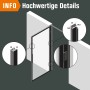 Detailansicht Loft+Mehr Drehtür-Set mit Blockzarge und Griff, Klarglas, DIN Links.