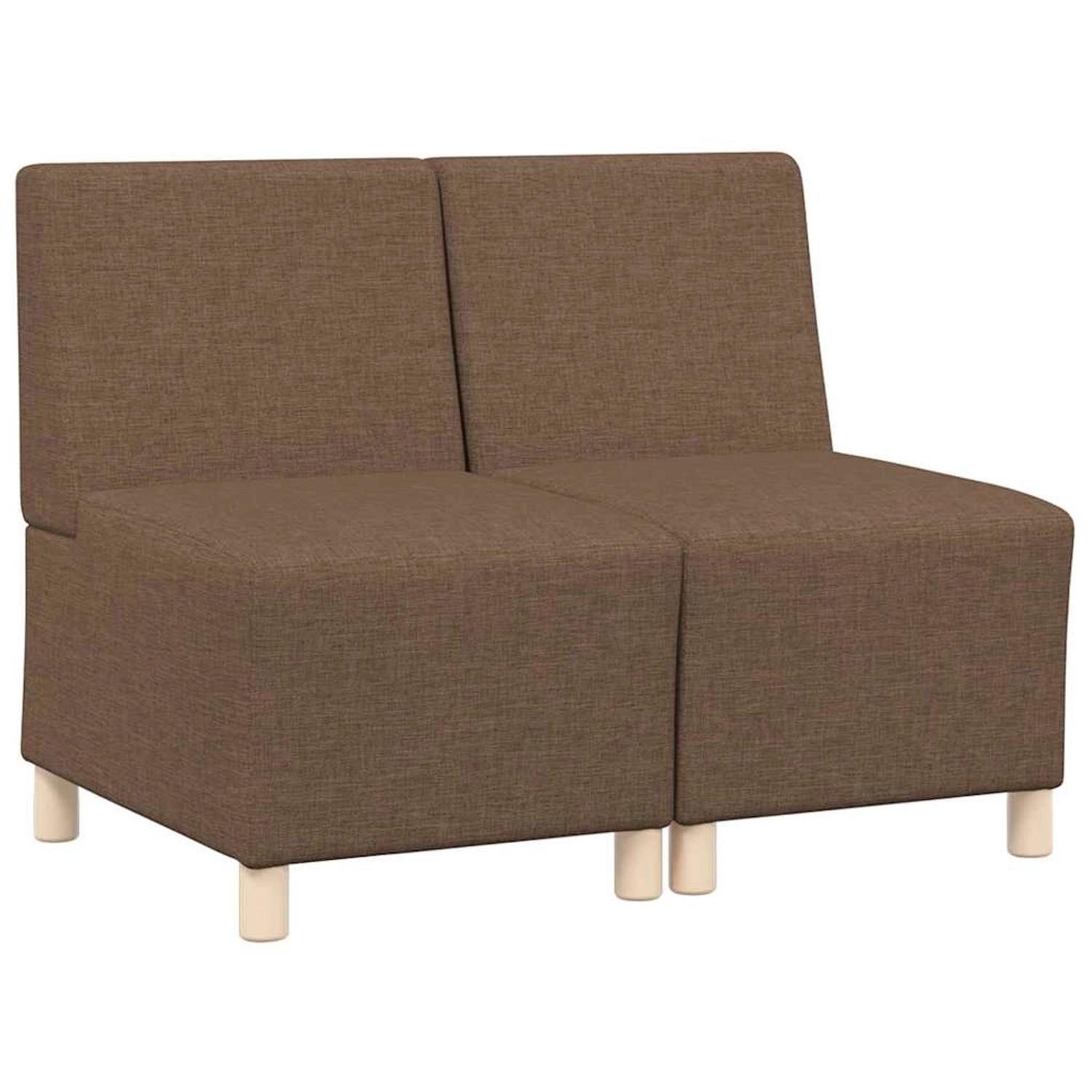 vidaXL Modulares Sofa ohne Armlehnen 2 Stk Braun 55 x 74 x 82 cm Stoff 3399 günstig online kaufen