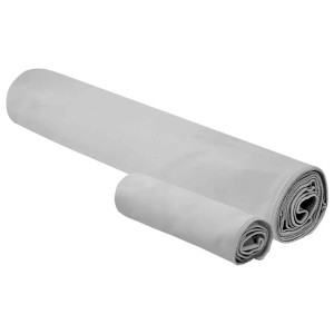 vidaXL Sporthandtuch Set 2-Tlg Grau Stoff 42011494