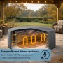 Graue Bestway LAY-Z-SPA Thermo-Abdeckung, aufgeschnitten mit Isolierung und Wärmepfeilen. Für eckige Whirlpools.