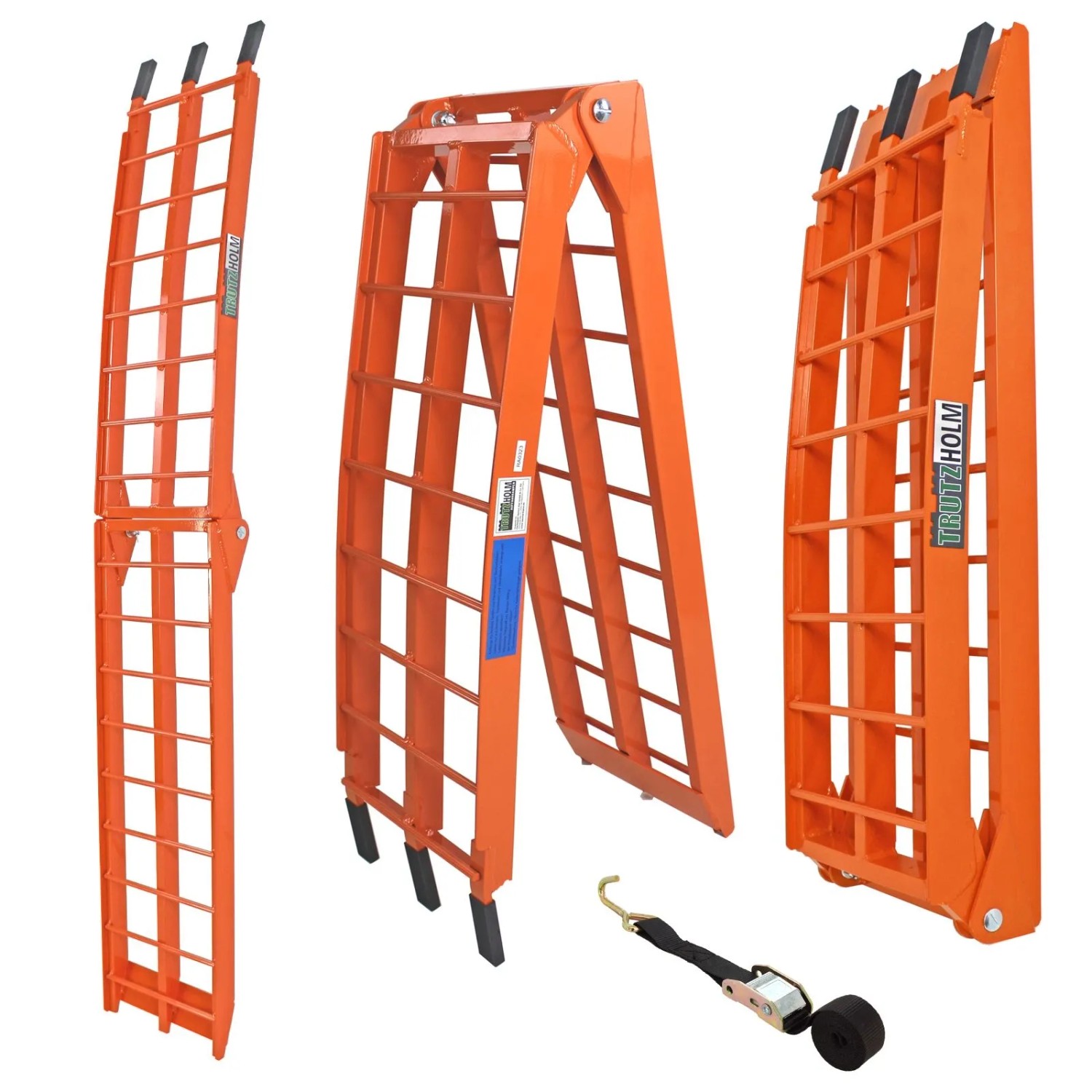 TRUTZHOLM 1 x Auffahrrampe Klappbar 180 cm Traglast 340 kg Orange