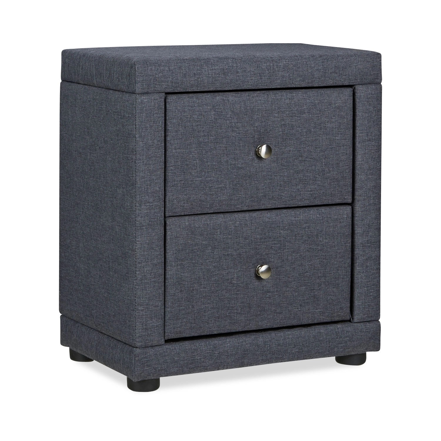 Homestyle4u Nachtschrank 47x54x29 in Grau 2512 günstig online kaufen
