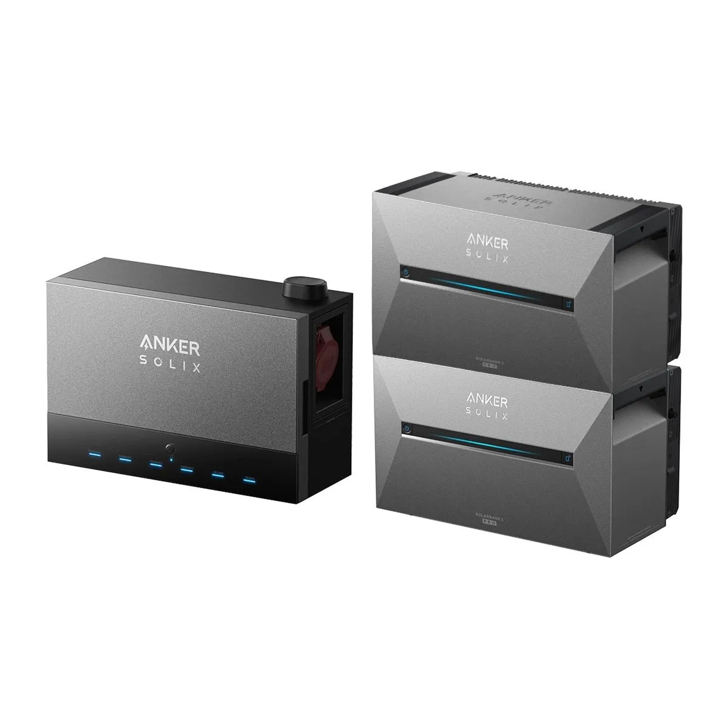 Anker SOLIX Balkonkraftwerk Speicher-Set mit Zwei Solarbank 3 E2700 Pro und Power Dock
