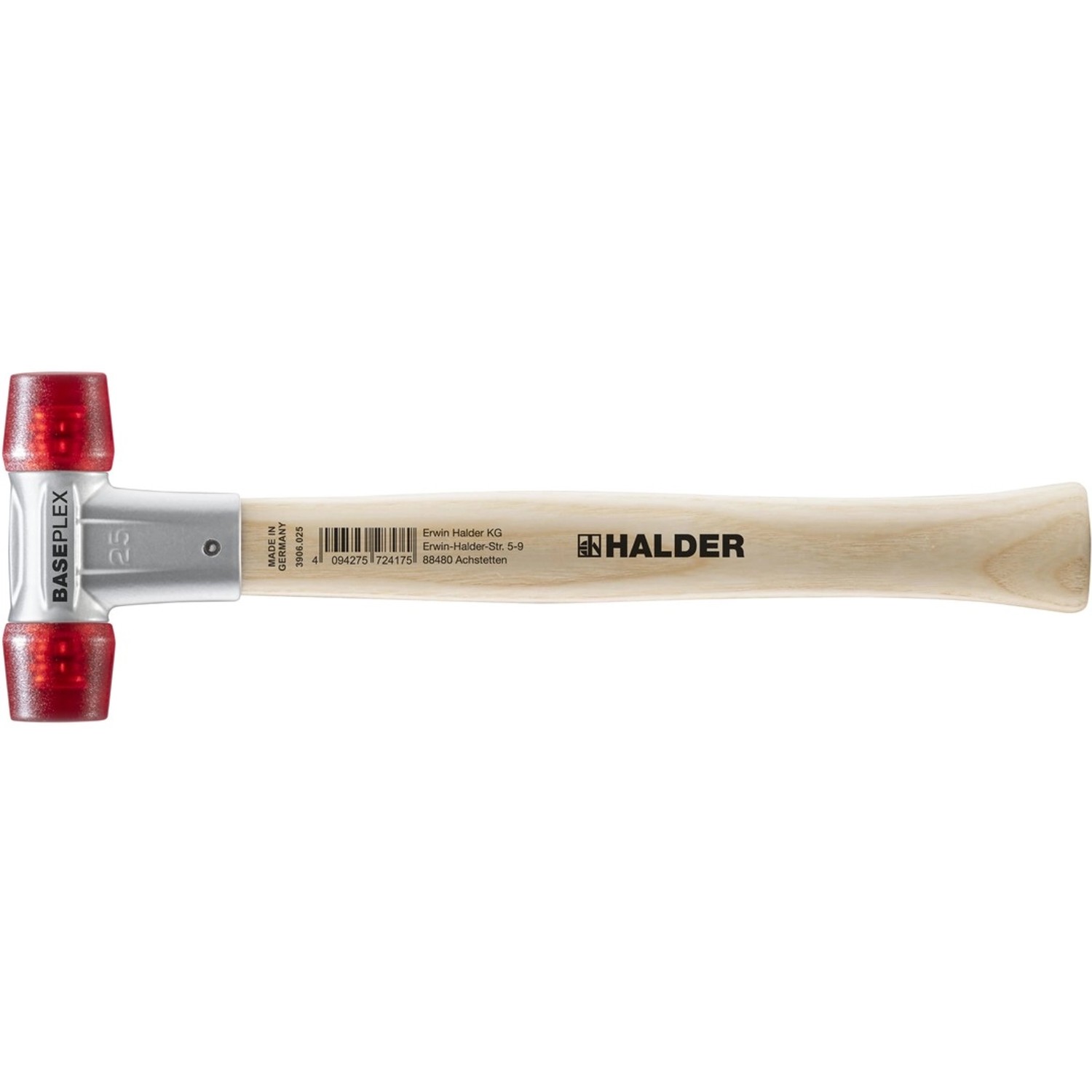 Halder Baseplex Schonhammer Ø 25 mm Celluloseacetat mit Zindruckgussgehäuse günstig online kaufen