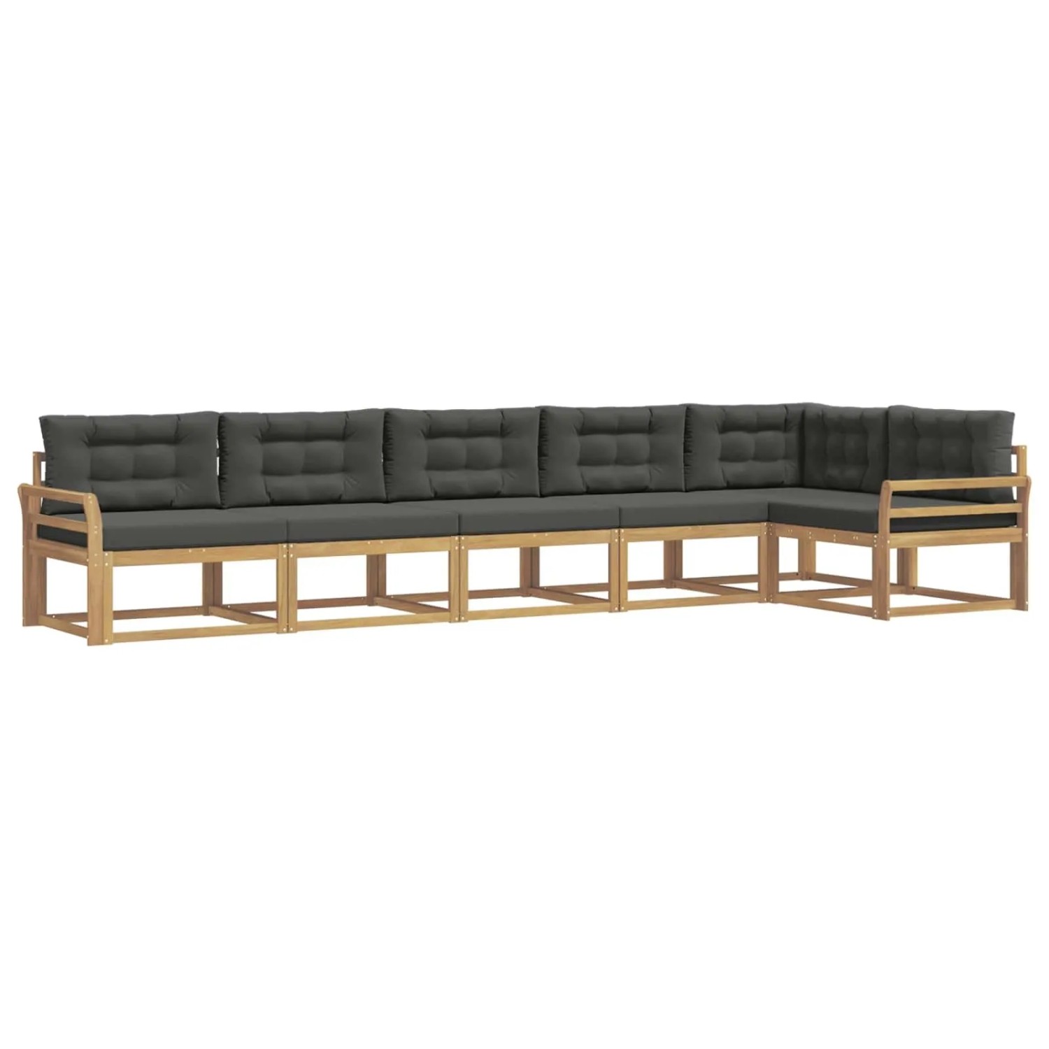 vidaXL Outdoor-Sofagarnitur 4-Tlg Weiß und Anthrazit Polyester 3386516
