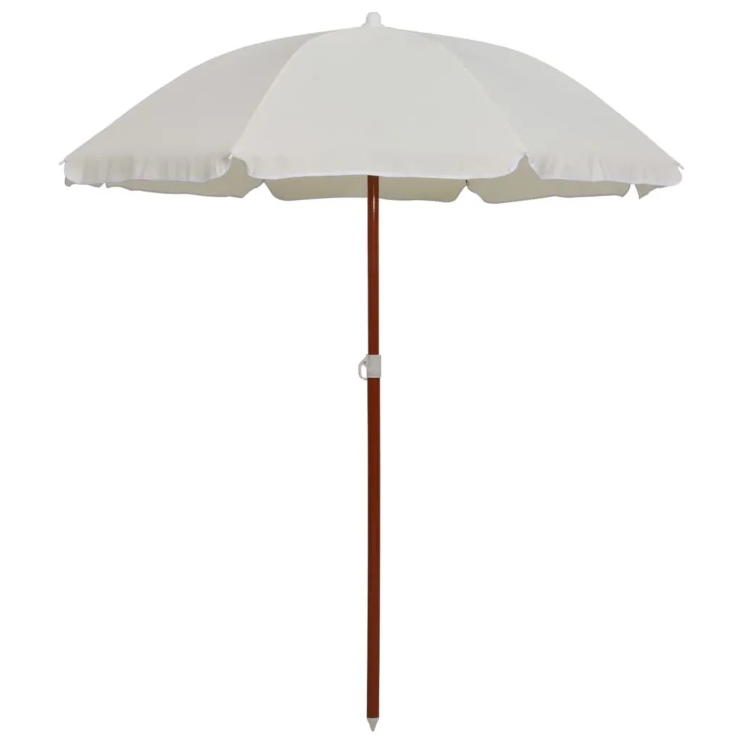 vidaXL Sonnenschirm mit Stahl-Mast 180 cm Sandweiß 47798