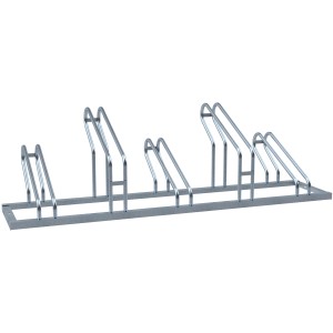 Feuerverzinkter Schake Fahrradständer, einseitig, für 5 Fahrräder, 1750 mm lang.