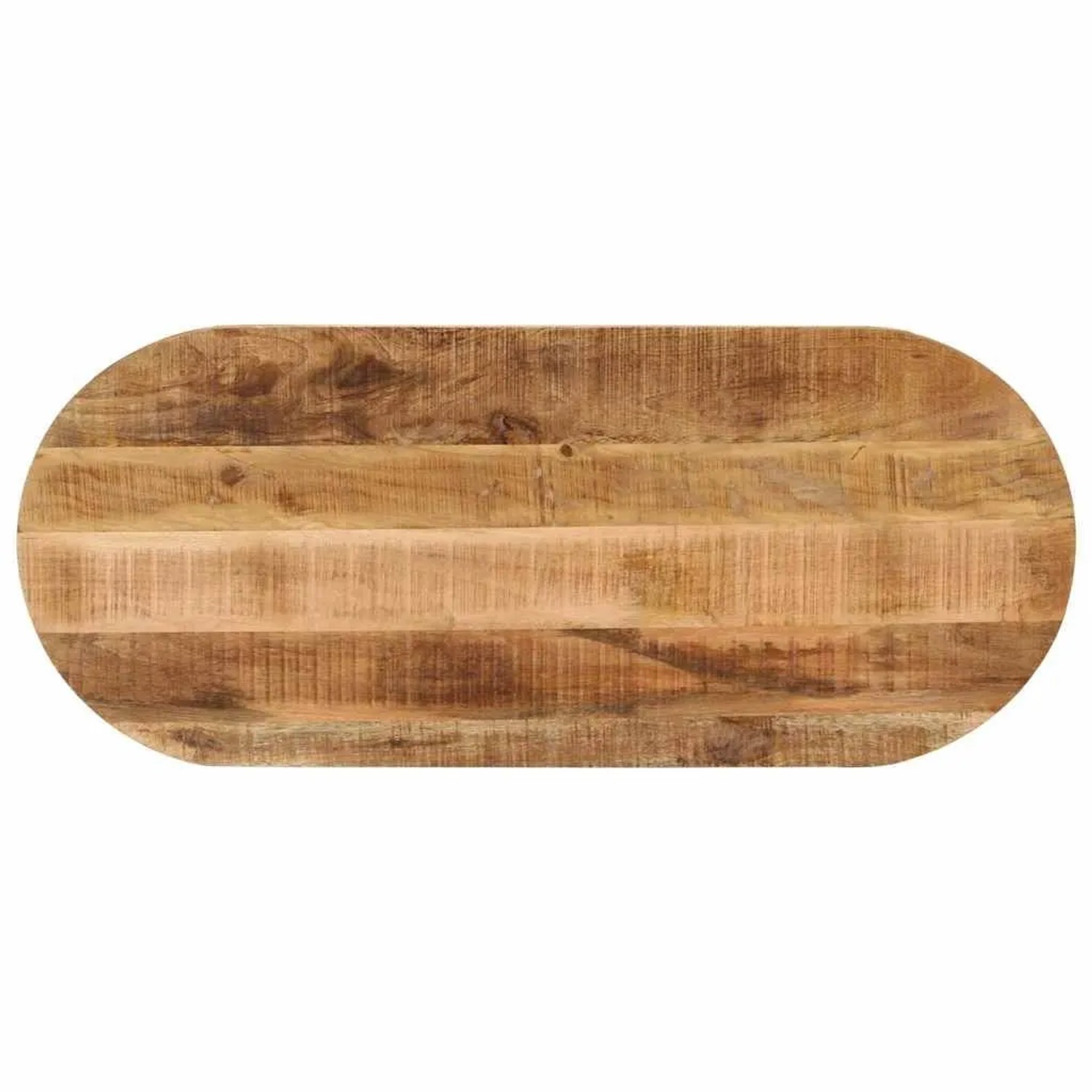 vidaXL Tischplatte 140x60x2,5 cm Oval Raues Massives Mangoholz 370111