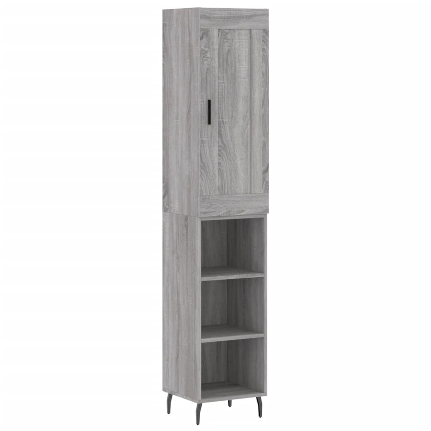 vidaXL Highboard Grau Sonoma 34,5x34x180 cm Holzwerkstoff 3200343 günstig online kaufen