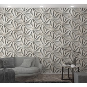 Marburg Vliestapete Grafisch 3D-Muster Grau, Fototapete mit modernem Design für Wohnräume.