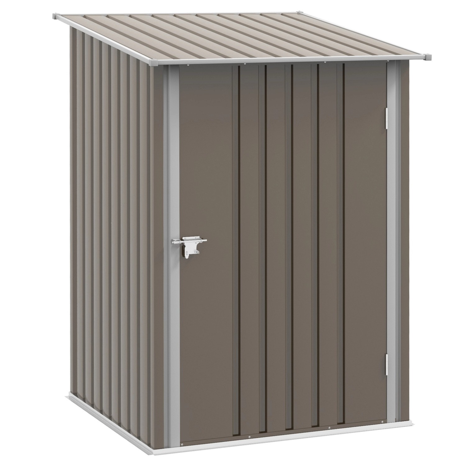 Thumbnail - Outsunny Gerätehaus aus Stahl 0,92 m² mit Pultdach 100 x 103 x 160 cm