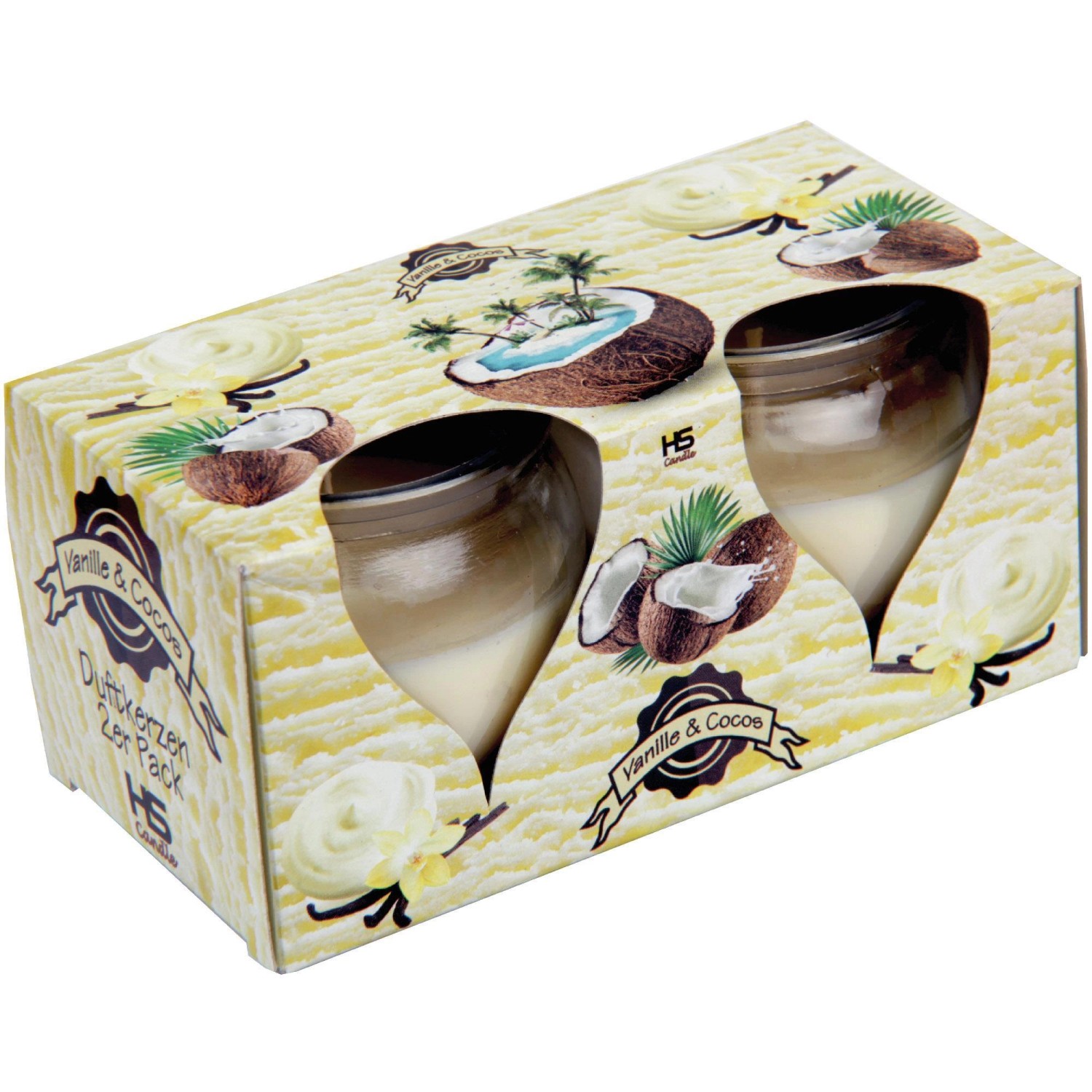HS Candle Duftkerze Creation Kerzen 2er Pack Vanille Cocos kaufen bei OBI