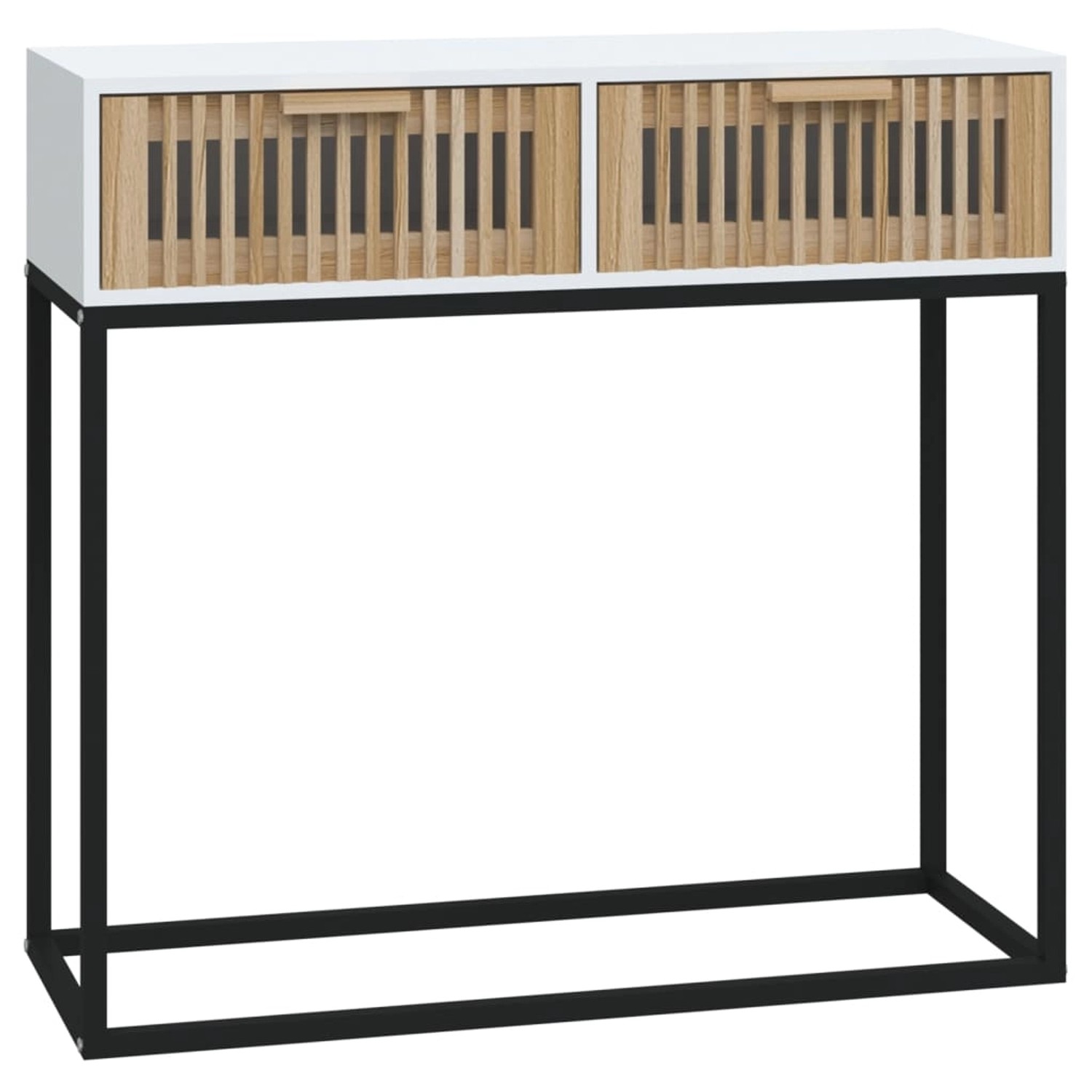 vidaXL Konsolentisch Weiß 80x30x75 cm Holzwerkstoff und Eisen 352103 günstig online kaufen