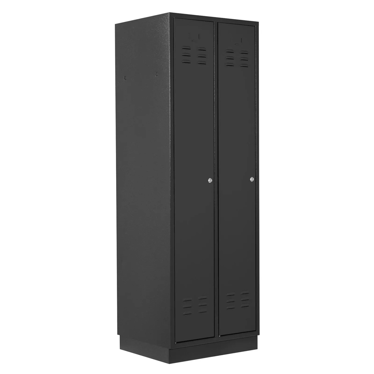 PROREGAL Garderobenschrank Ermine Mit 2 Türen HxBxT 178x60x50cm Anthrazitgrau