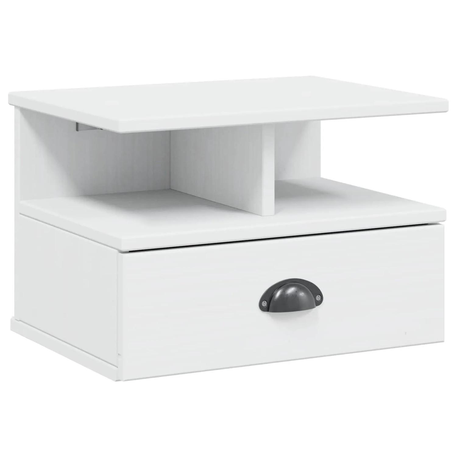 vidaXL Nachttisch HILL Weiß 40 x 31 x 27 cm Massives Kiefernholz 42025044