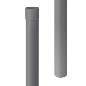 Inefa Regenrohr Fallrohr, 100cm, DN 75, Anthrazit, aus PVC-U für die Dachentwässerung.