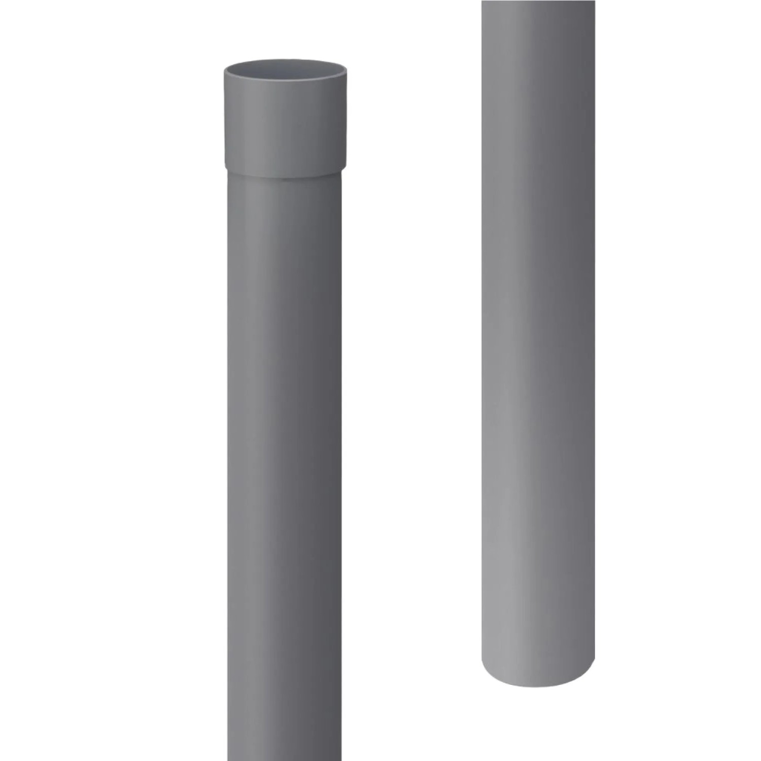 Inefa Regenrinnen Fallrohr 100cm DN 75 PVC Anthrazit Ableitung von Regenwasser