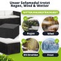 Wetterfeste Polyrattan Lounge Punta Cana M, schwarz mit creme Bezügen. Gartenmöbel für jede Jahreszeit.