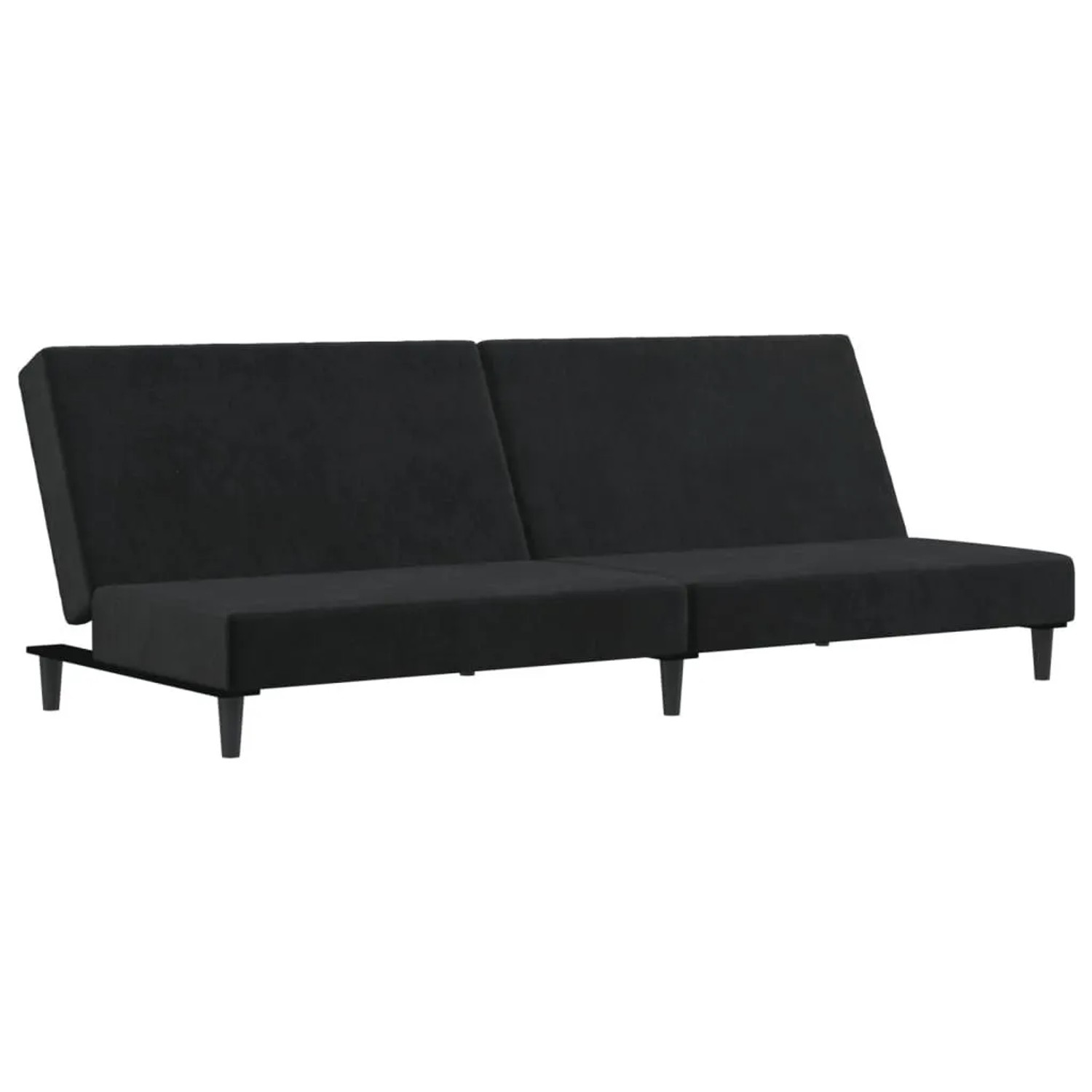 vidaXL Schlafsofa 2-Sitzer Schwarz Samt 375735 günstig online kaufen