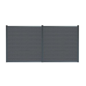 Home Deluxe WPC-Sichtschutzzaun Callado Premium 2 Elemente 185x 253 cm Anthrazit