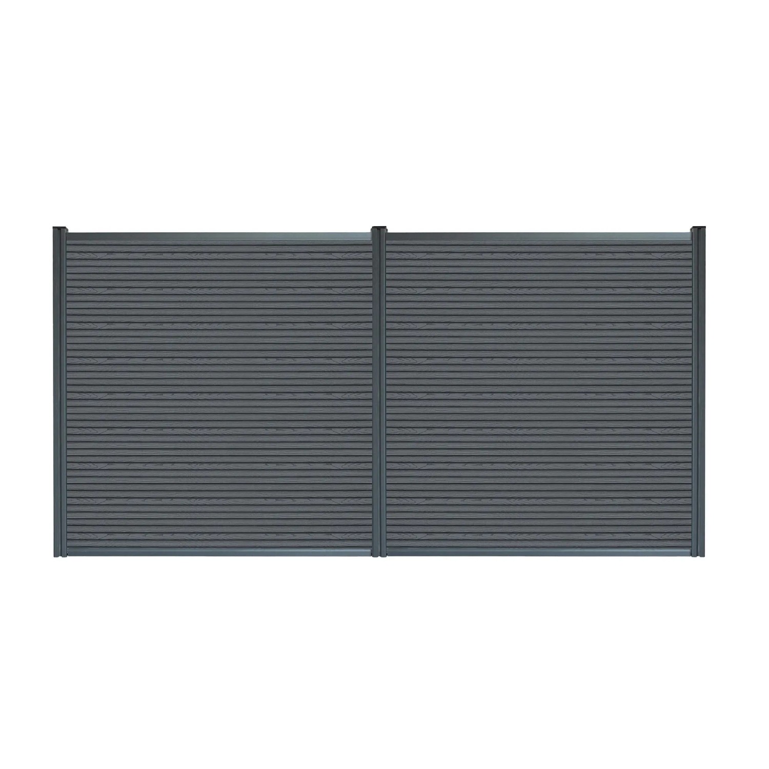Thumbnail - Home Deluxe WPC-Sichtschutzzaun Callado Premium 2 Elemente 185x 253 cm Anthrazit