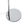 QAZQA Moderne Bogenlampe Chrom mit Weißem Schirm Arc Basic_8