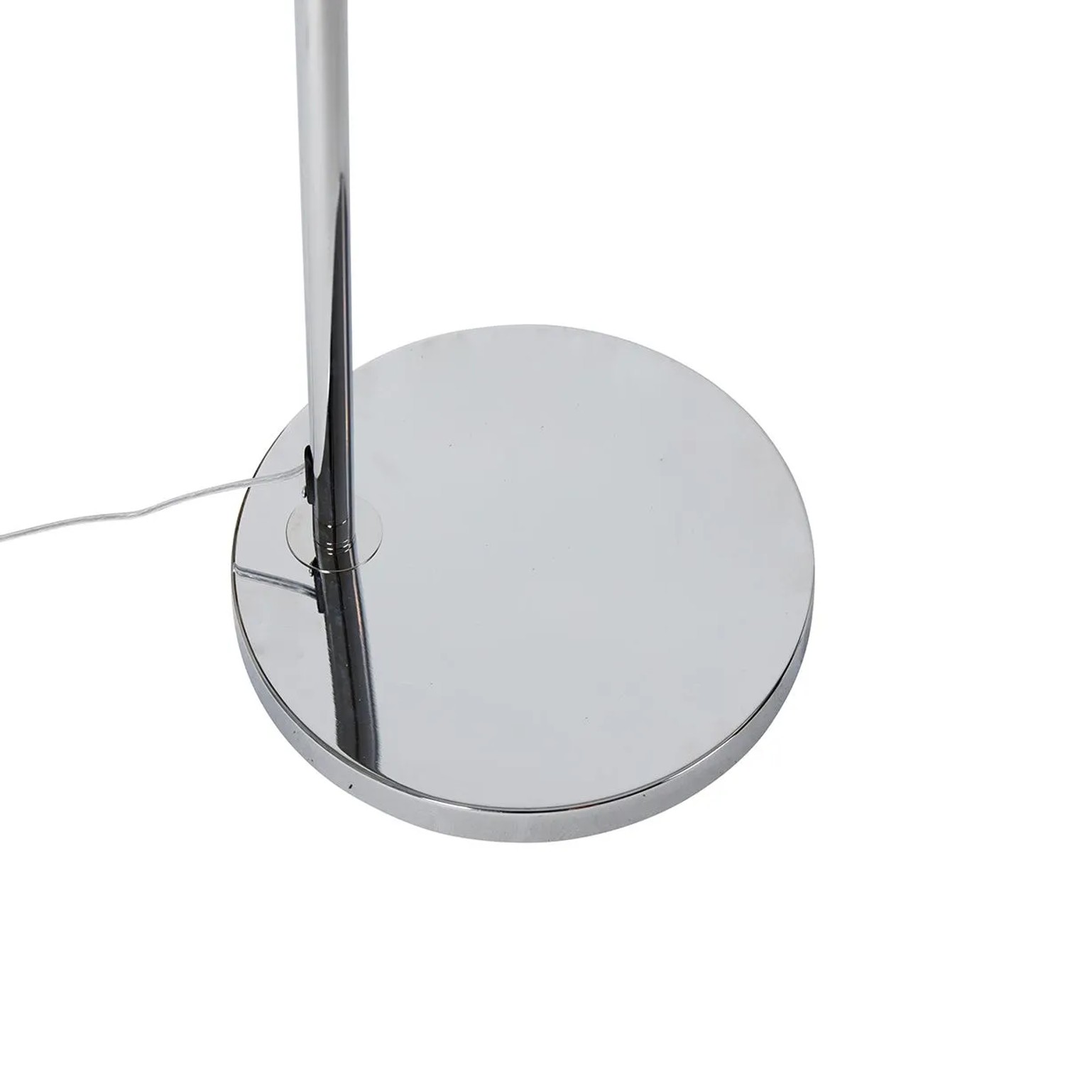 QAZQA Moderne Bogenlampe Chrom mit Weißem Schirm Arc Basic_8