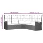 vidaXL Garten Lounge Set, 2-teilig, schwarz, Poly Rattan, mit Maßen. Ideal für Terrasse und Garten.