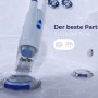 Weißer Gre Reiniger mit Batterie für Spas und Pools mit Patronenfilter.