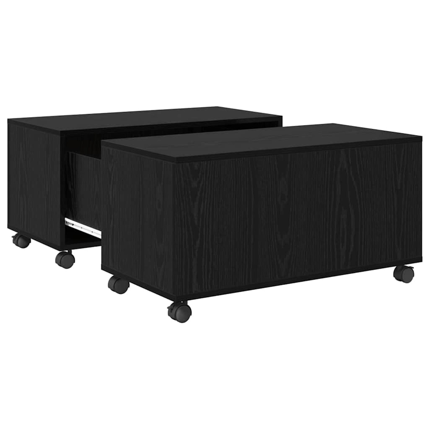 vidaXL Couchtisch Schwarz Eichen-Optik 75 x 75 x 38 cm Holzwerkstoff 875482 günstig online kaufen