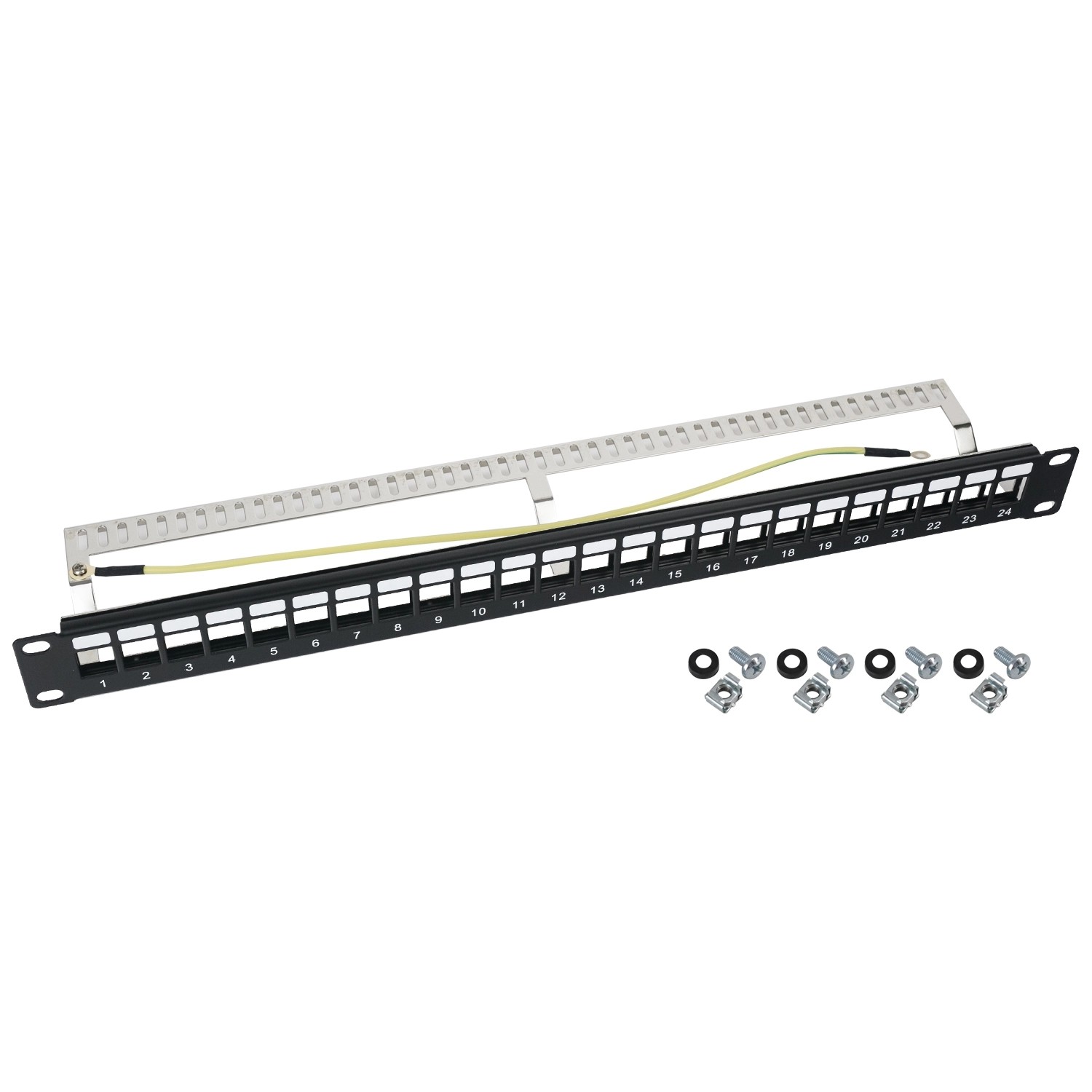 HMF 66446-02 STP Keystone-Patchpanel für Serverschrank 19 Zoll 1 HE 24 Port günstig online kaufen