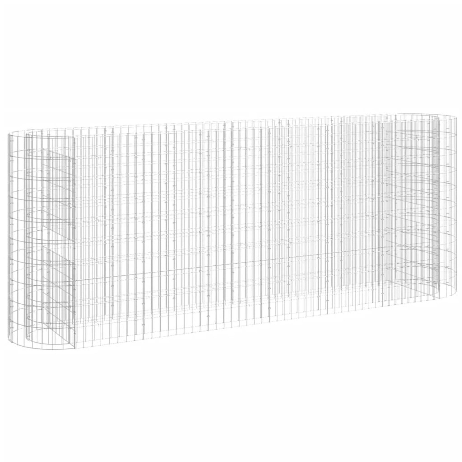 furnicato Gabionen-Hochbeet Verzinktes Eisen 260x50x100 cm
