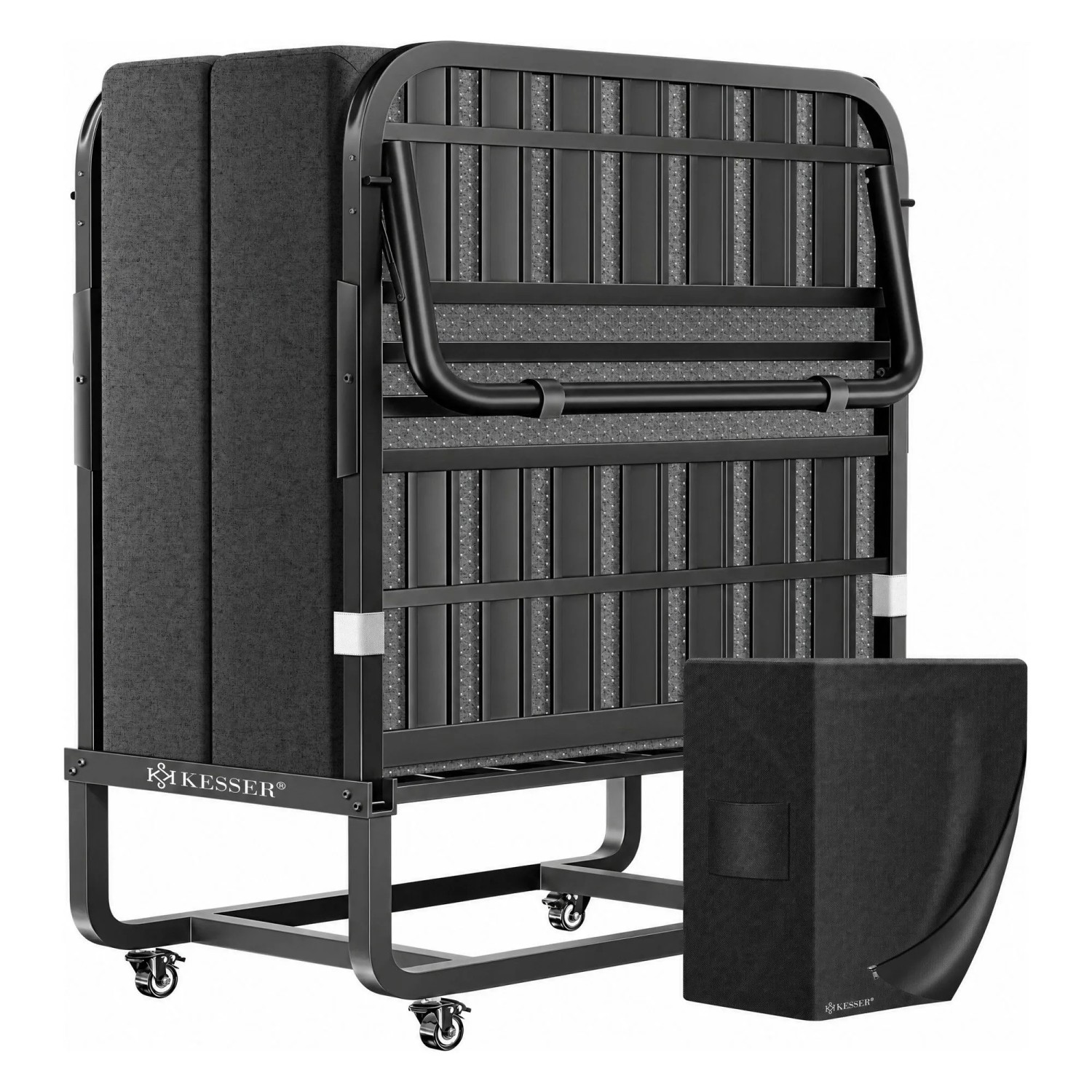 KESSER Klappbett mit Matratze Premium Komfort Größe 200 x 90 cm Anthrazit