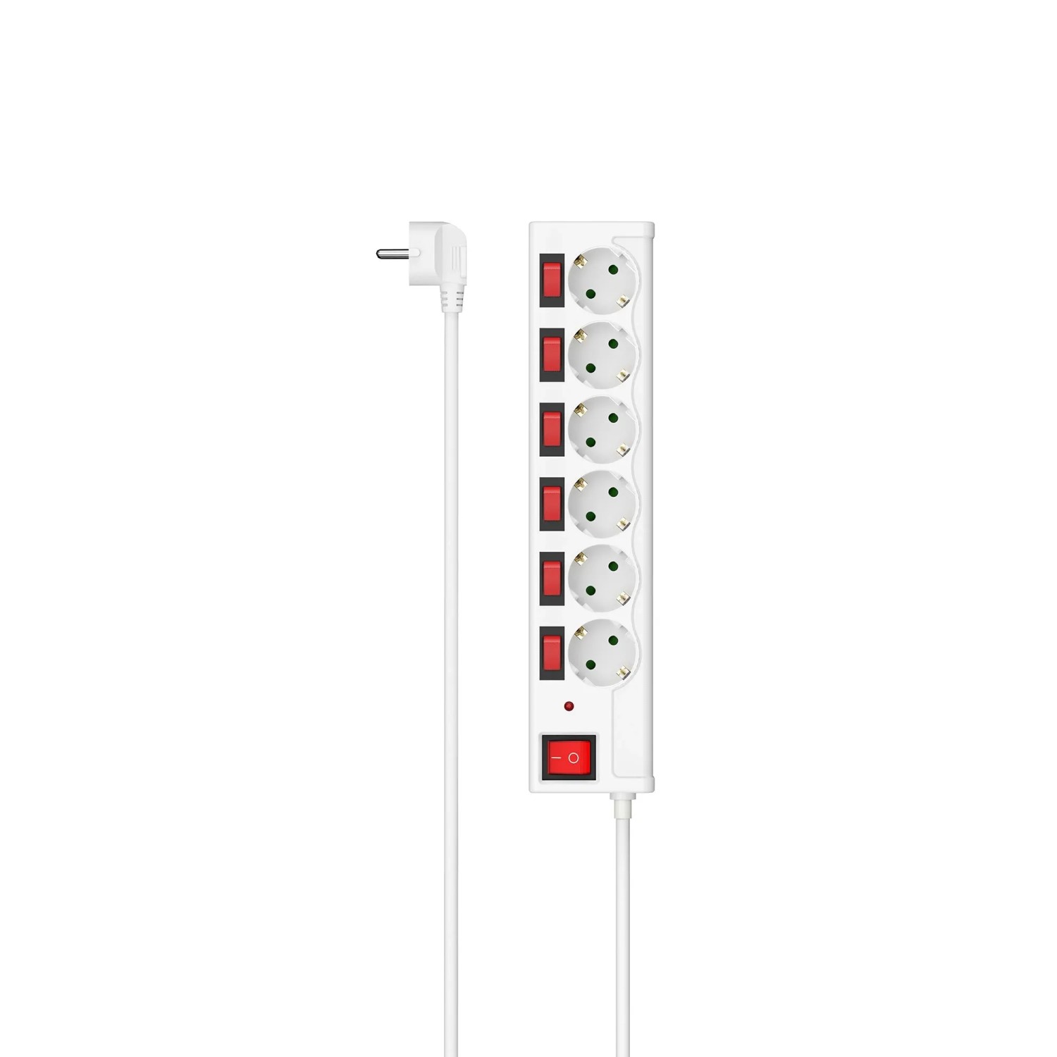 Hama Steckdosenleiste 6-Fach Überspannungsschutz Einzeln Schaltbar Weiß 1,4 günstig online kaufen
