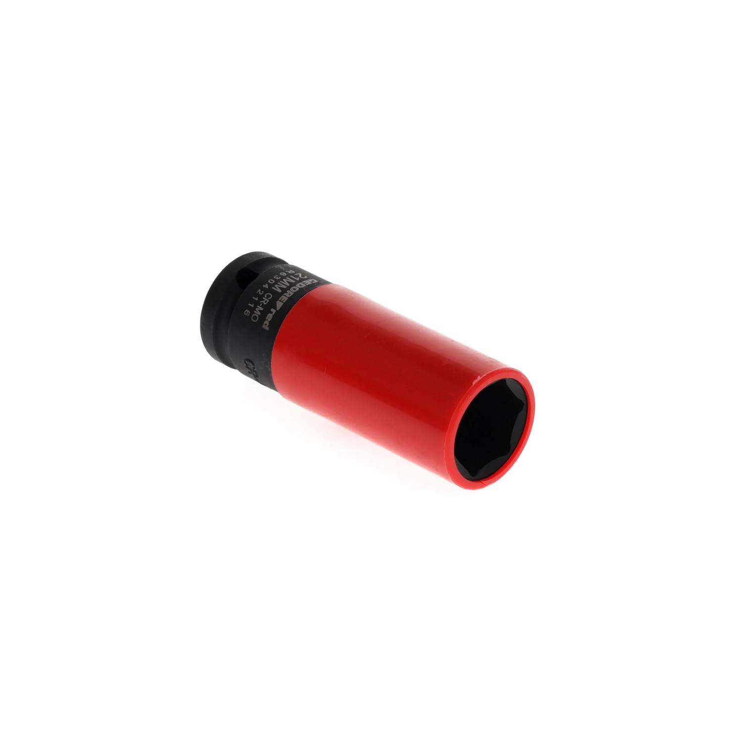 Gedore Kraftschraubereinsatz R63042116, 21 mm, mit roter Schonhülse für Alufelgen.