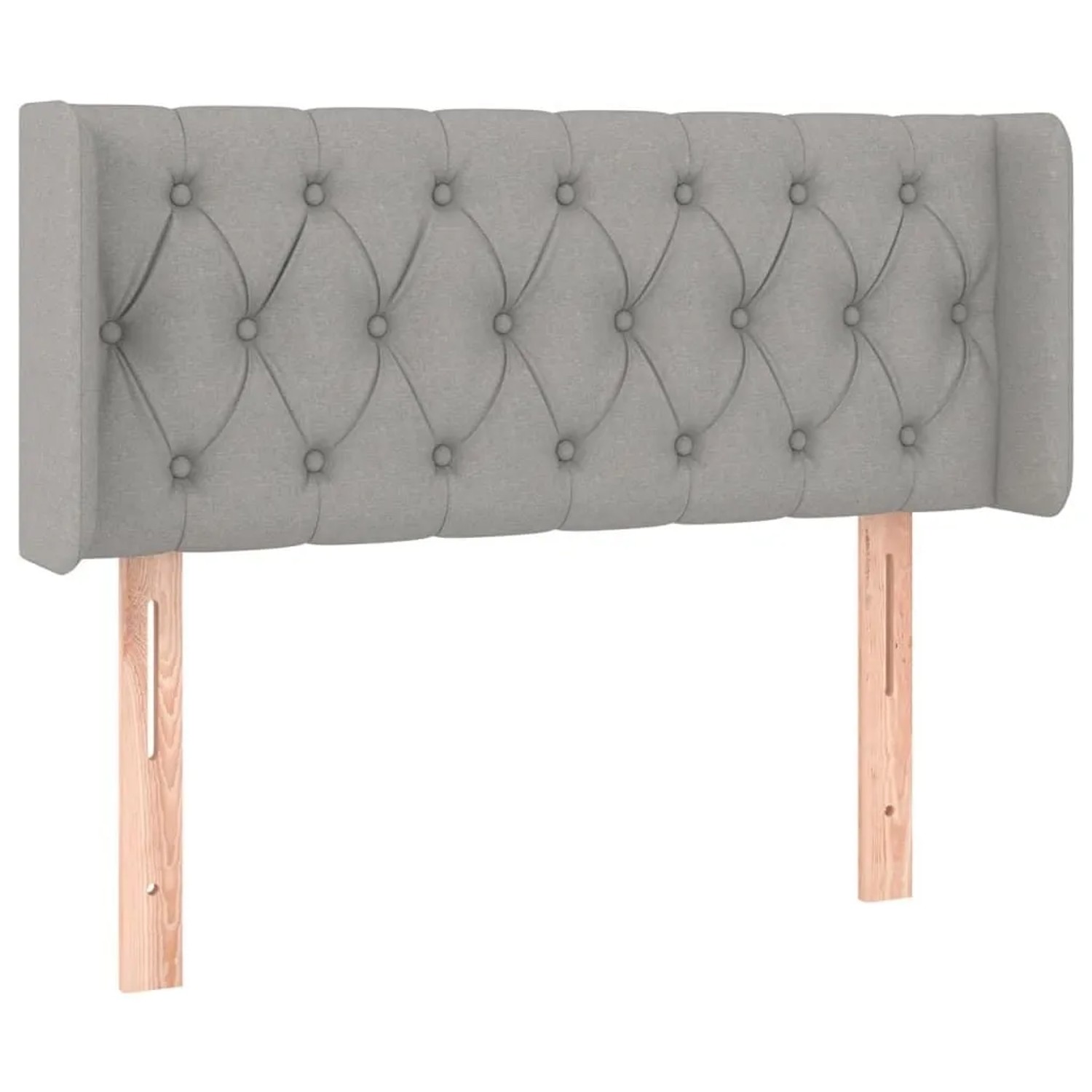 vidaXL Kopfteil mit Ohren Hellgrau 103x16x78/88 cm Stoff 3119094