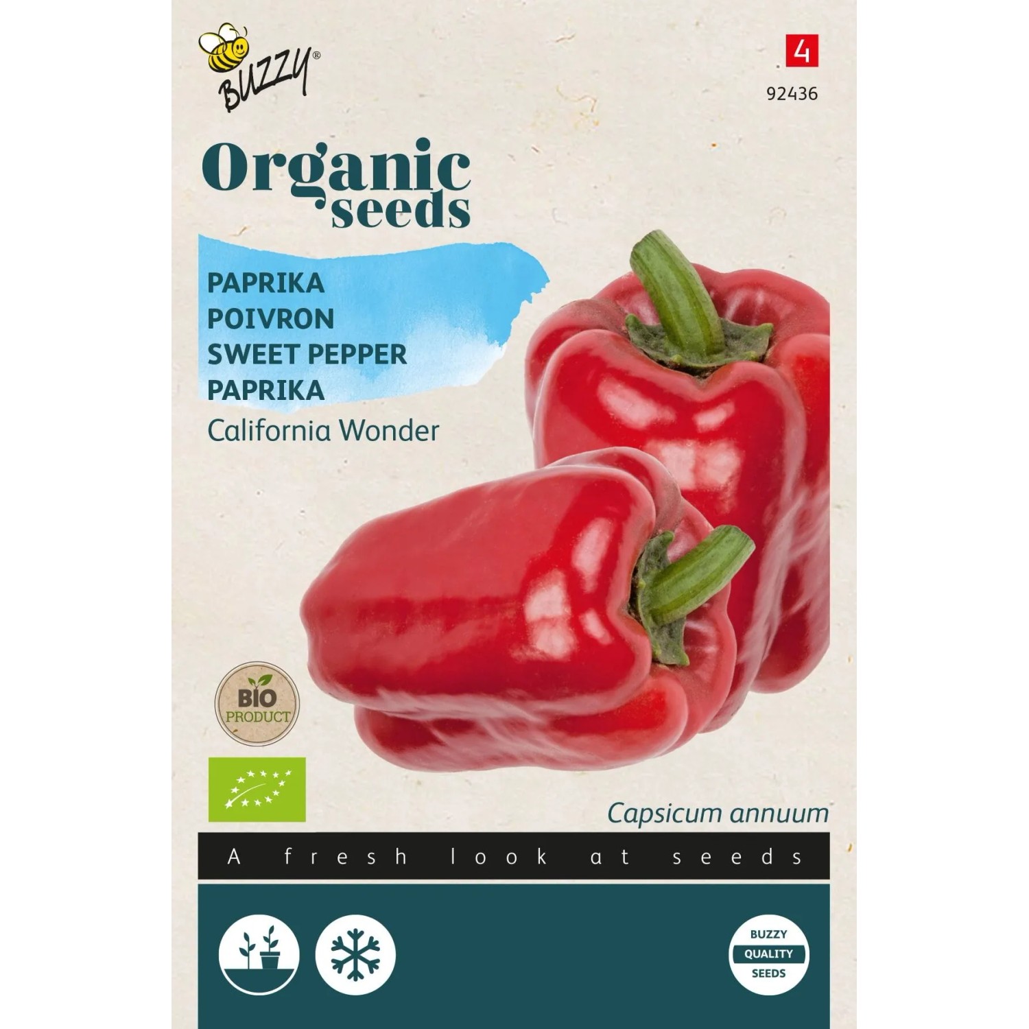 Buzzy Organic Paprika California WonderBio SamenCa. 0,25 gr
