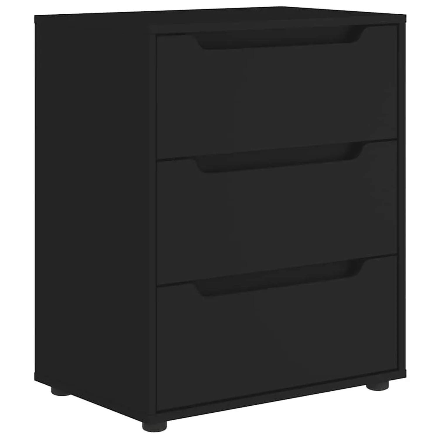 vidaXL Sideboard VISNES Schwarz 60x40x73 cm Holzwerkstoff 4108285