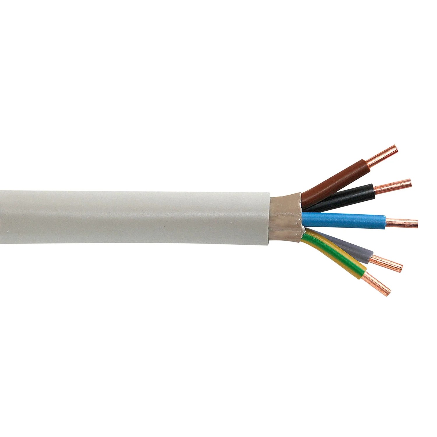 Emskabel Mantelleitung NYM-J 5 x 6 mm² Grau 5 m