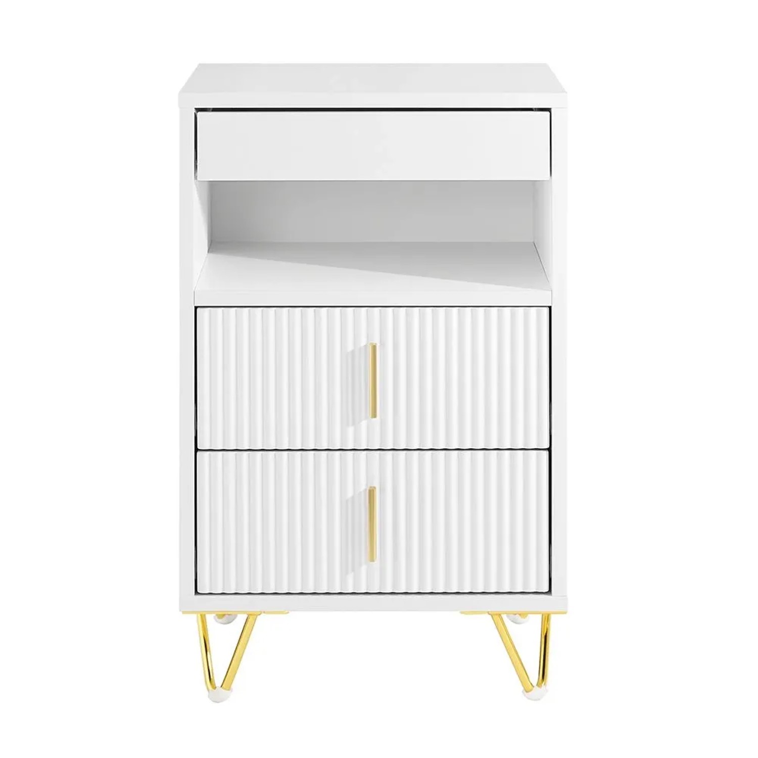 SoBuy Nachttisch Nachtschrank mit 3 Schubladen und Ablagefach Beistelltisch günstig online kaufen