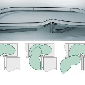 Kesseböhmer SoftStopp Plus Dämpfer Links Ausschwenkbar Grau für LeMans II 2er Set