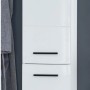 Weißer Trendteam Bad-Hochschrank Skin Bad, 30 cm breit, mit Schubladen und Fächern.