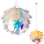 Näve Pendelleuchte Fora, irisierend, florales Design. Dekorative Hängelampe für Wohn- und Schlafzimmer.