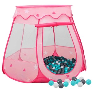 vidaXL Kinder-Spielzelt mit 250 Bällen Rosa 102x102x82 cm 3107725