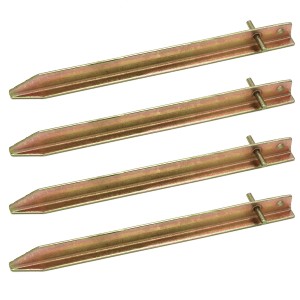 4er Set AMANKA Stahl Erdnägel, 30cm, mit T-Profil für Camping & Outdoor.