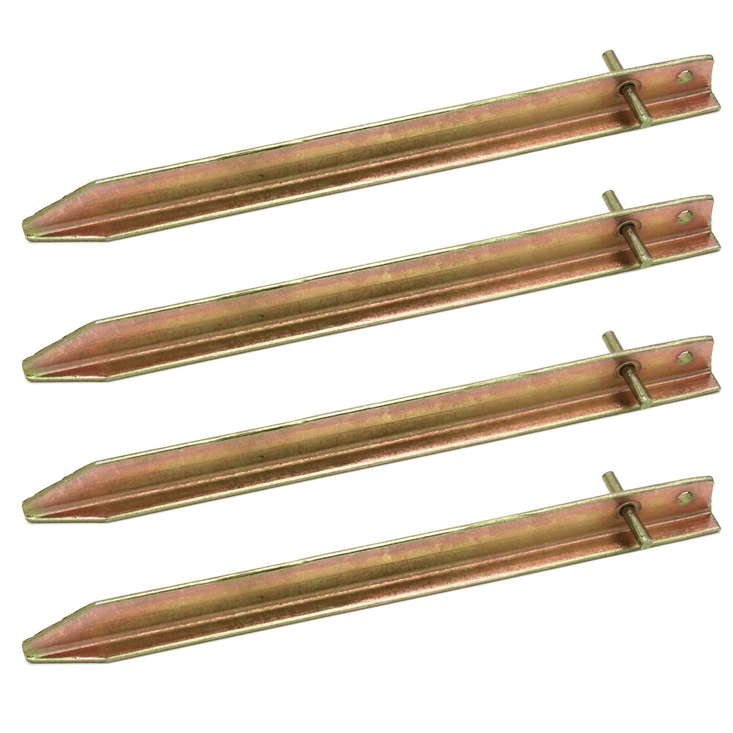 4er Set AMANKA Stahl Erdnägel, 30cm, mit T-Profil für Camping & Outdoor.