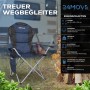 Blauer, gepolsterter 24MOVE Campingstuhl mit Tragetasche, klappbar bis 150kg.