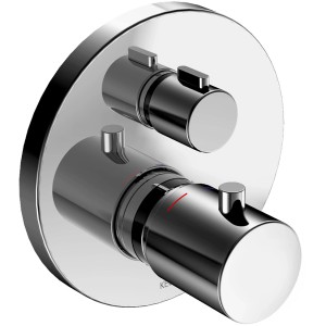 Keuco Thermostatbatterie Edition 400, Chrom, für Unterputzmontage mit Ab- und Umstellventil.