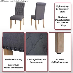 MCW Esszimmerstuhl O66 2er-Set Weiß